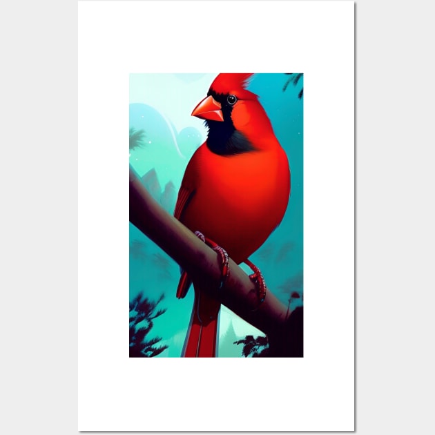 Red Bird Cardinal Wall Art by ShopSunday